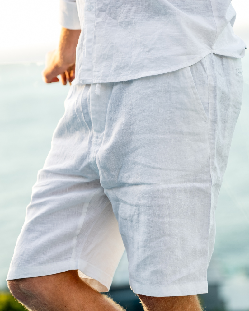 Valencia - Pantalones cortos de lino premium