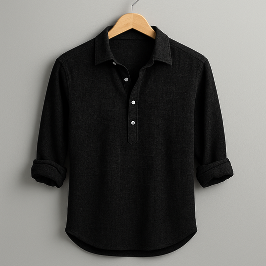 Álamo - Elegante camisa de algodón y lino para cualquier ocasión