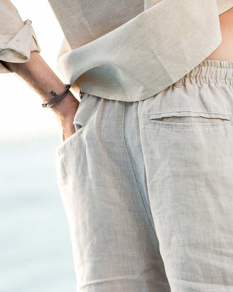 Valencia - Pantalones cortos de lino premium