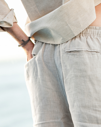 Valencia - Pantalones cortos de lino premium